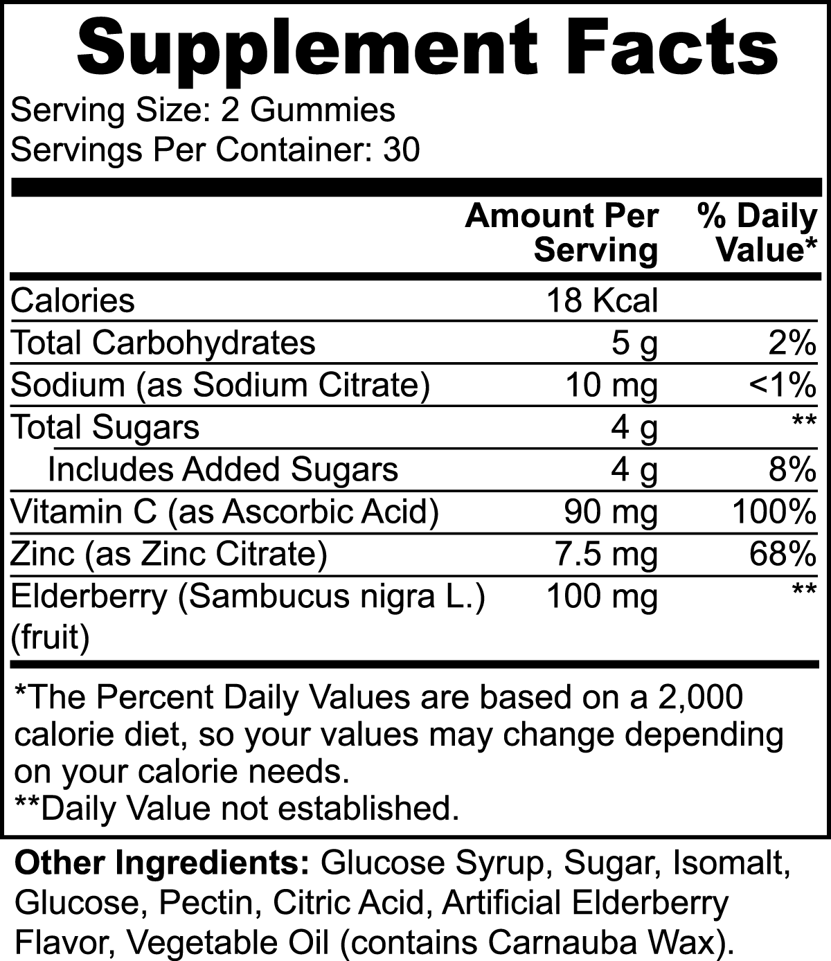 ZeniImmunoBoost Elderberry &  Vitamin C Gummies